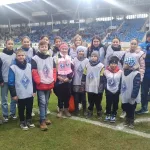 Ulmer Jugendfußballer Fahnenkinder beim SV Waldhof Mannheim